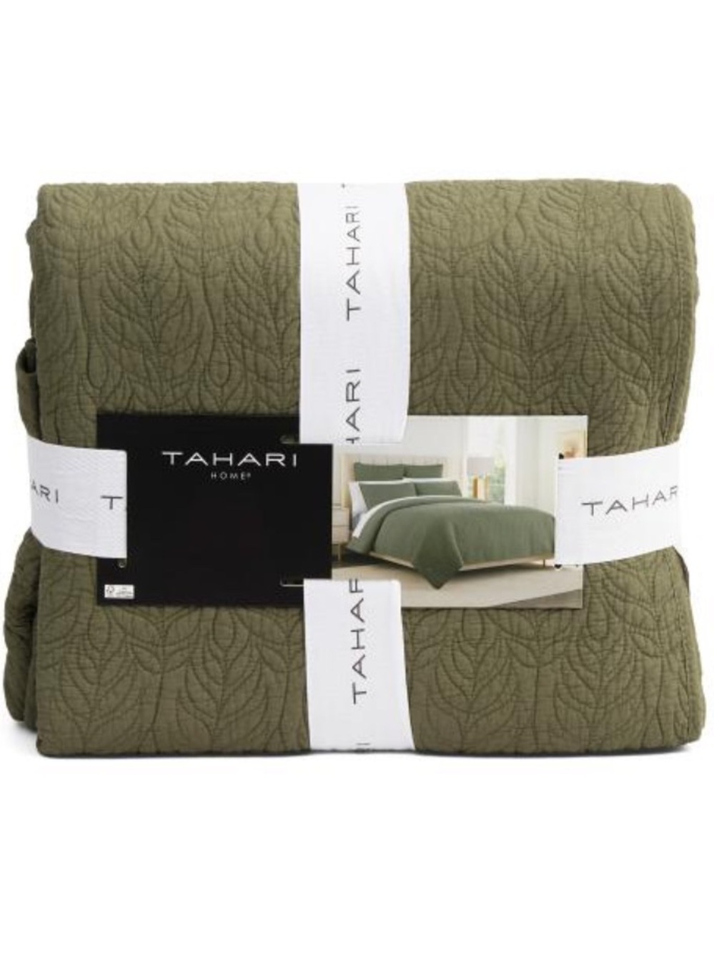 Tahari Neutral Quilted Cotton Quilt Set